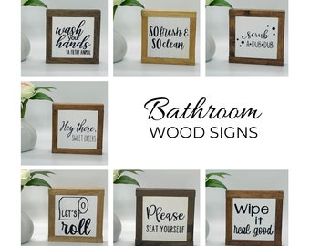 Bathroom Humor Sign, Funny Bathroom Sign, Restroom Decor, Office Bathroom Sign, Dorm Room Gift, Funny Rustic Bathroom Decor, Restroom Sign