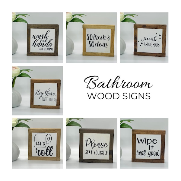 Bathroom Humor Sign, Funny Bathroom Sign, Restroom Decor, Office Bathroom Sign, Dorm Room Gift, Funny Rustic Bathroom Decor, Restroom Sign