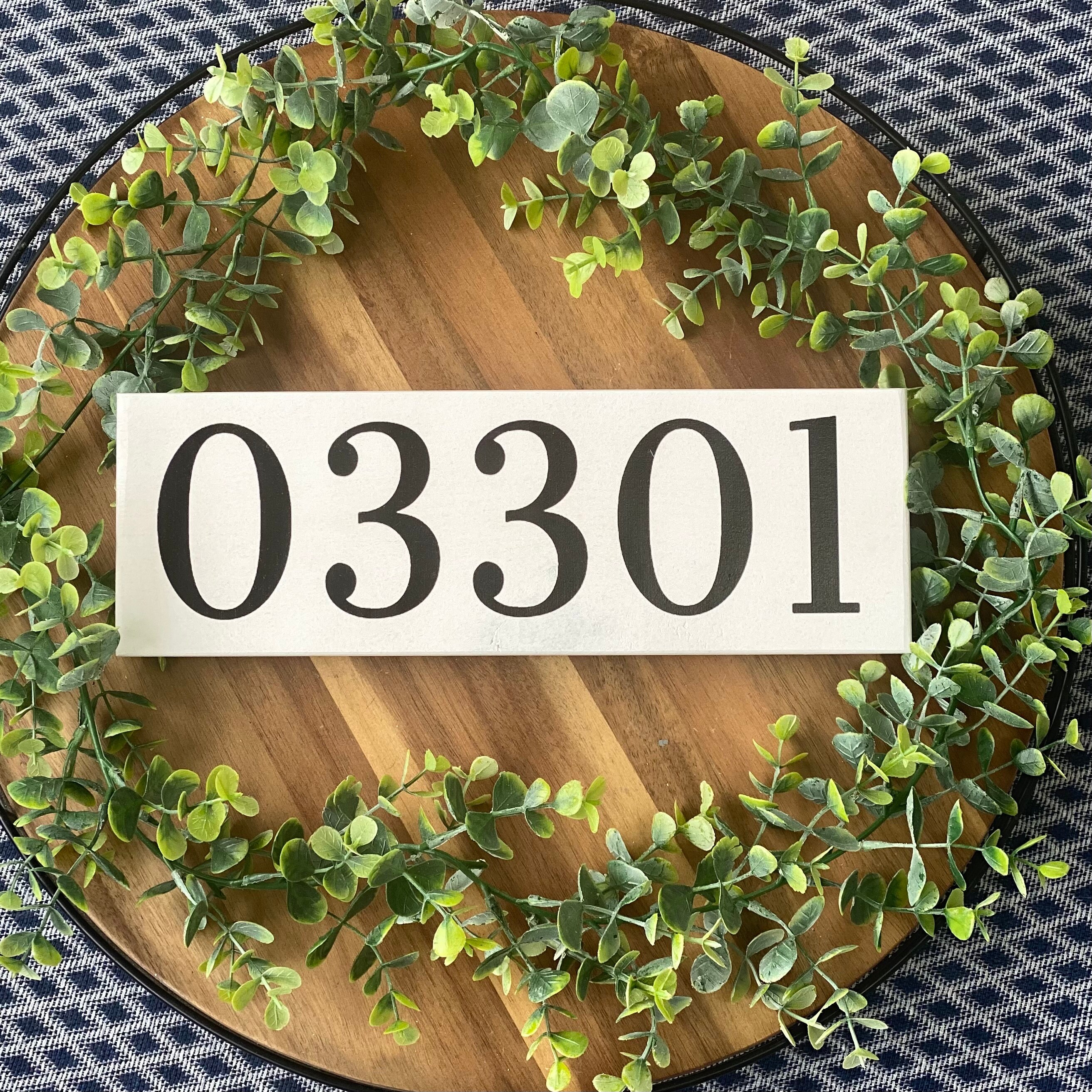 Custom Zip Code Sign, Zip Code Wood Sign, Customizable Zip Code