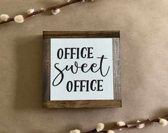 Cubicle Sweet Cubicle Wood Box Sign Decor Rustic Funny Office Space