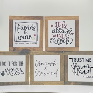Wine Lover Wood Signs, Wine Gift Basket, Wine Enthusiast Wall Art, Birthday Gift for Wine Lover, Bestie Birthday Gift, BFF Birthday Gift