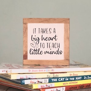 Teacher Appreciation Gift, Classroom Wood Sign, Teacher Wood Sign, Gift for Teacher, Classroom Decor, Teacher Bookshelf, Bog Road Designs