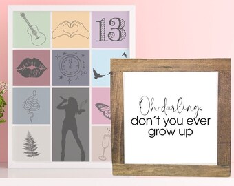 Oh Darling Wood Sign, Neutral Nursery Decor, Eras Tour Theme, Gift for a Swiftie, Swiftie Home Decor, Taylor Theme Party, Taylor Nursery