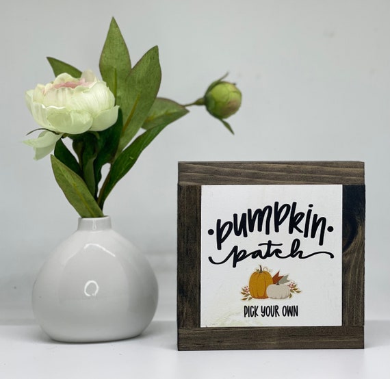 Pumpkin Patch Sign, Fall Home Decor, Rustic Autumn Sign, Small Wood Sign, Bog Road Designs