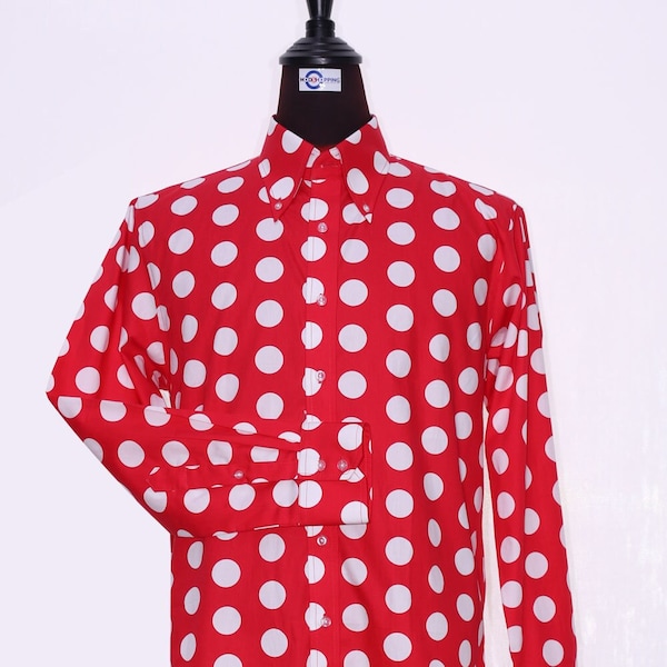 Red Emblem Polka Dots Tee Men Blue main image 0