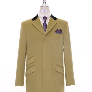 Over Coat Men&#39;s | 60s Mod Winter Wool Camel Over Coat