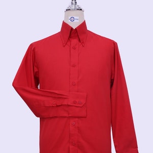 Button Down  Shirt | Red Dress Shirt For Man