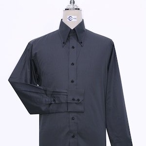 Button Down  Shirt | Charcoal Grey Dress Shirt For Man