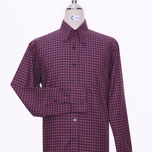 Button Down Shirt Red And Navy Gingham Check Shirt