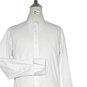 Tab collar shirt | White tab collar shirt for man
