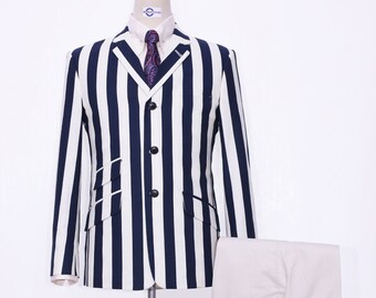 black and white striped blazer mens