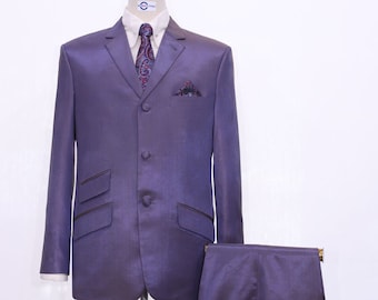 Two Tone Suit | Brown Purple Two Tone Suit