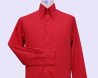 Button Down  Shirt | Red Dress Shirt For Man