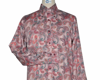 Paisley Hemd - 60s Style Pinkes Paisley Hemd