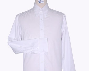 Skyfall's Tab Collar Dress Shirt Men's/ White Shirt/ 100 Skyfall's Tab Collar Dress Shirt Men's/ White Shirt/ 100