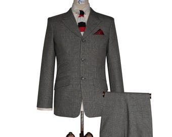 Mod Suit - Grey Prince of Wales Check Suit