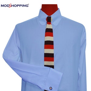 Penny tab collar shirt | Penny  tab sky colorr shirt for man