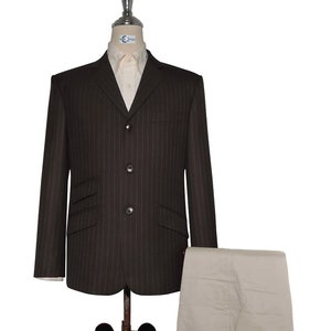 Tweed Jacket - Brown Stripe Tweed Jacket