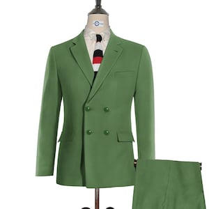 Mint Green Double Breasted Suit - Etsy