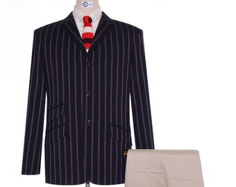 mod striped blazer