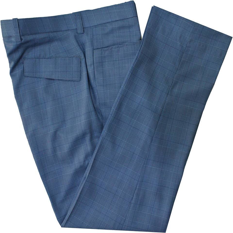 Image of Pow Check Sky Color Trouser