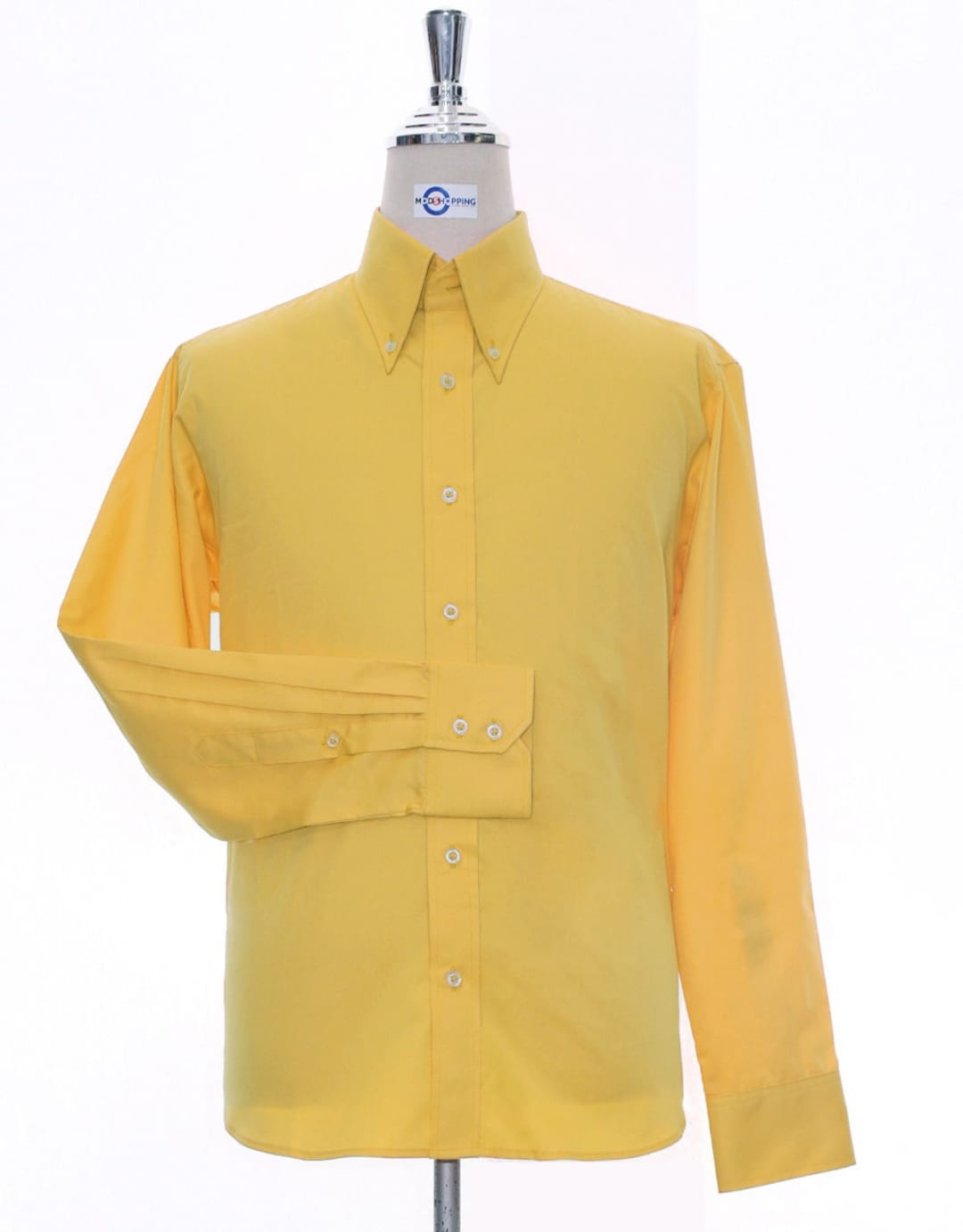 Button Down Shirt Mustard Yellow Dress Shirt for Man Etsy