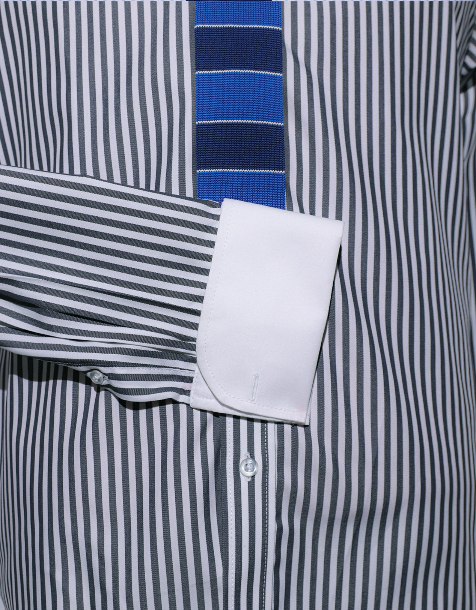 Tab Collar Black Striped Dress Mens Shirt Etsy