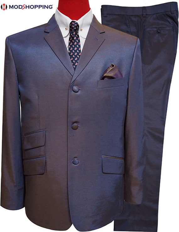 Two Tone Suit Golden Blue Two Tone Tonic Suit Etsy