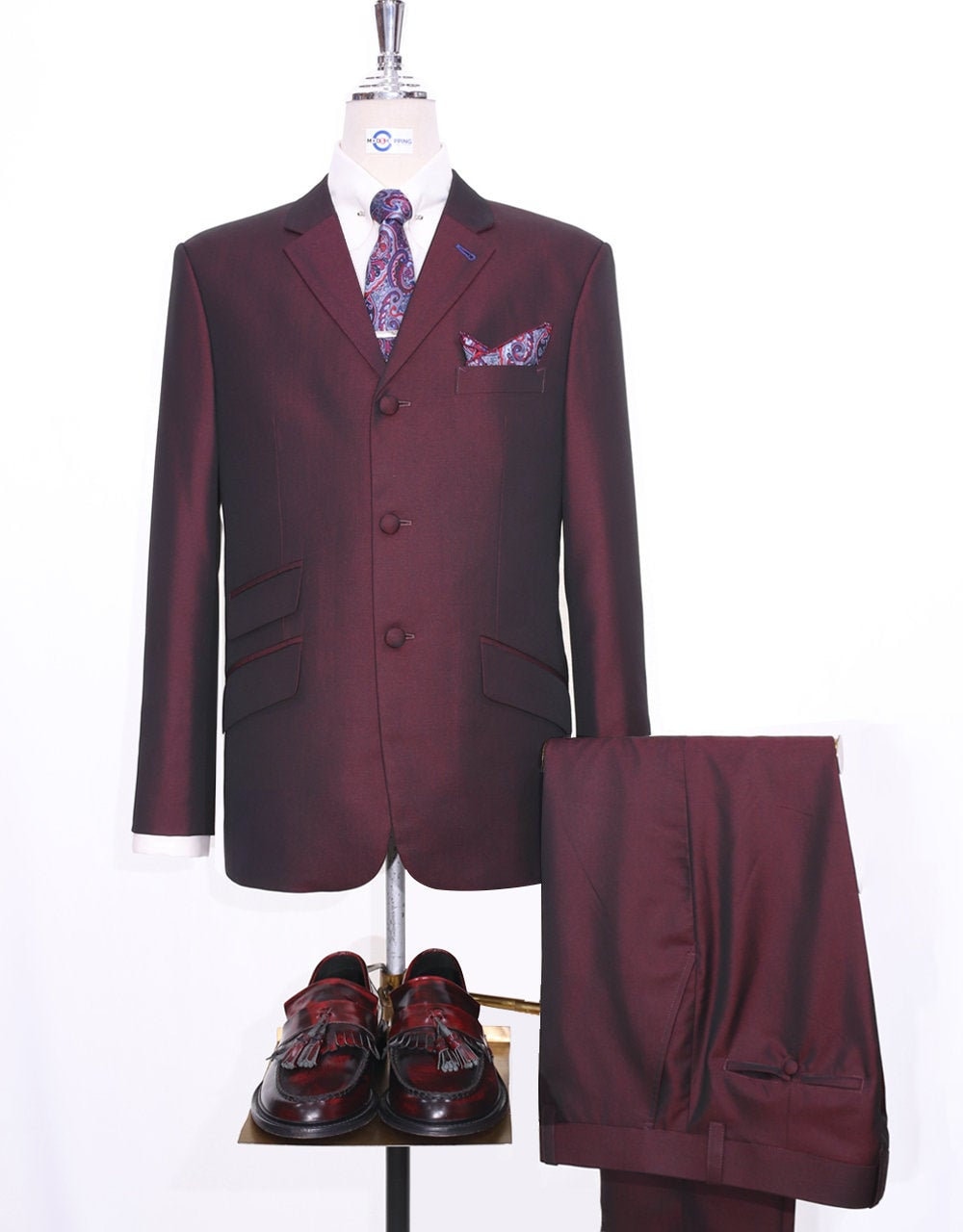 Wine And Black Two Tone Tonic Suit Etsy Wine And Black Two Tone Tonic Suit Etsy
