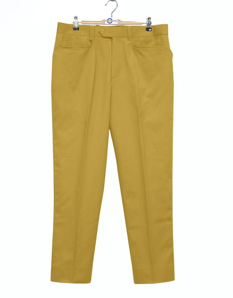 1960s Men’s Clothing & Fashion     Mens Chino Trousers | 60s Vintage Style Mustard Yellow Chino Trouser  AT vintagedancer.com