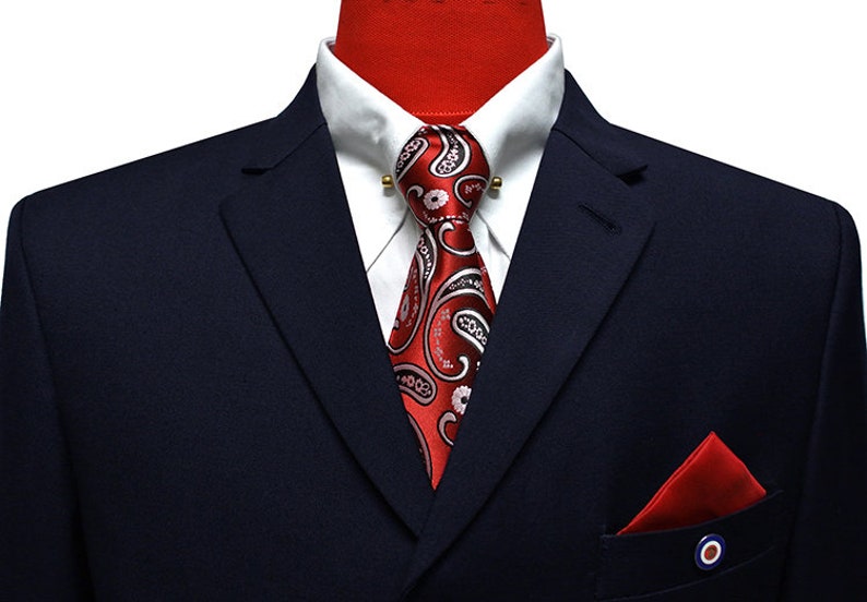 Tailored 60s Style Navy Blue Mod Suit 3 Button Navy Blue Suit