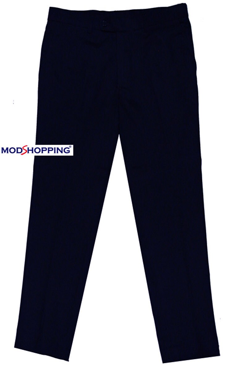 Image of Navy Blue Staprest Trouser