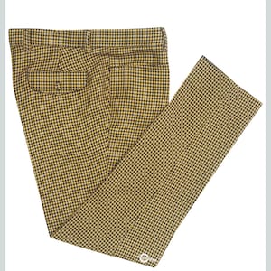 Mod Trouser | 60s Style Brown And Black Houndstooth Trouser