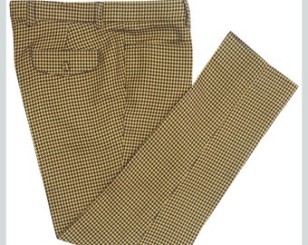 Mod Trouser | 60s Style Brown And Black Houndstooth Trouser
