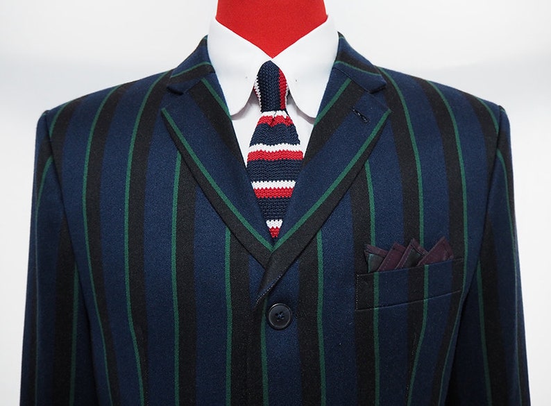 Boating jacket Green stripe jacket for man Etsy