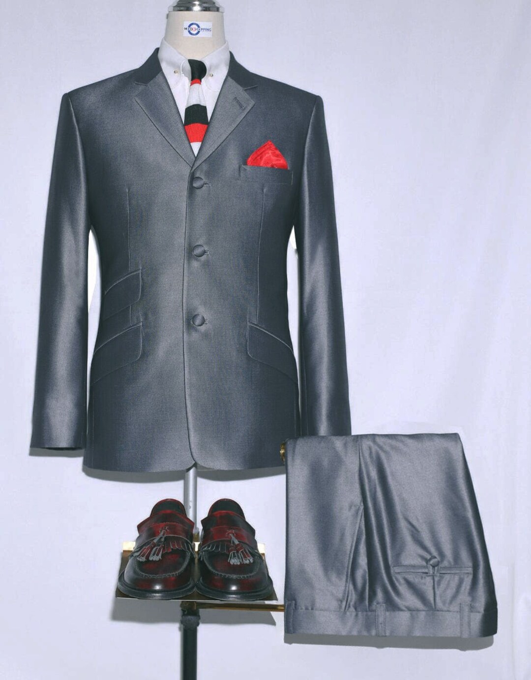 Mod Clothing | Mod Fashion Tailored 60s Silver Tonic Suit Mod Clothing | Mod Fashion Tailored 60s Silver Tonic Suit