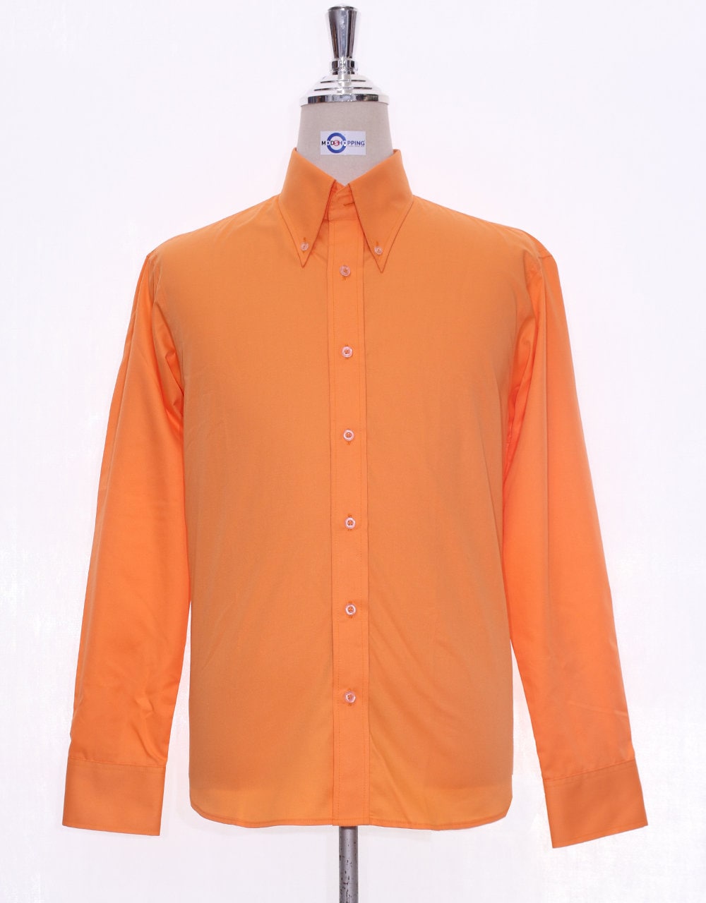 Mens orange button clearance down dress shirt