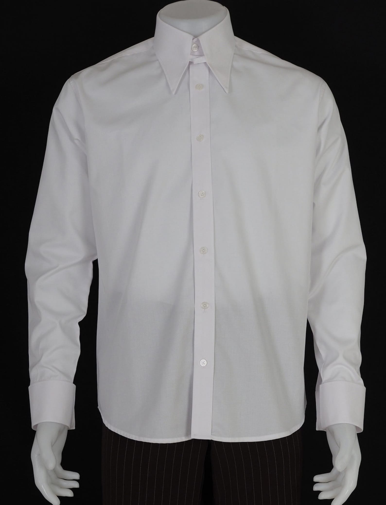 Tab Collar Shirt White Tab Collar Shirt for Man Etsy Australia