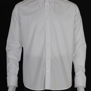 Tab Collar Shirt White Tab Collar Shirt for Man - Etsy