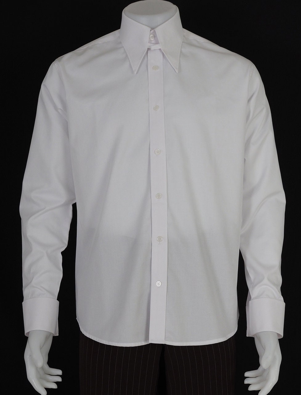 Tab Collar Shirt White Tab Collar Shirt for Man | Etsy