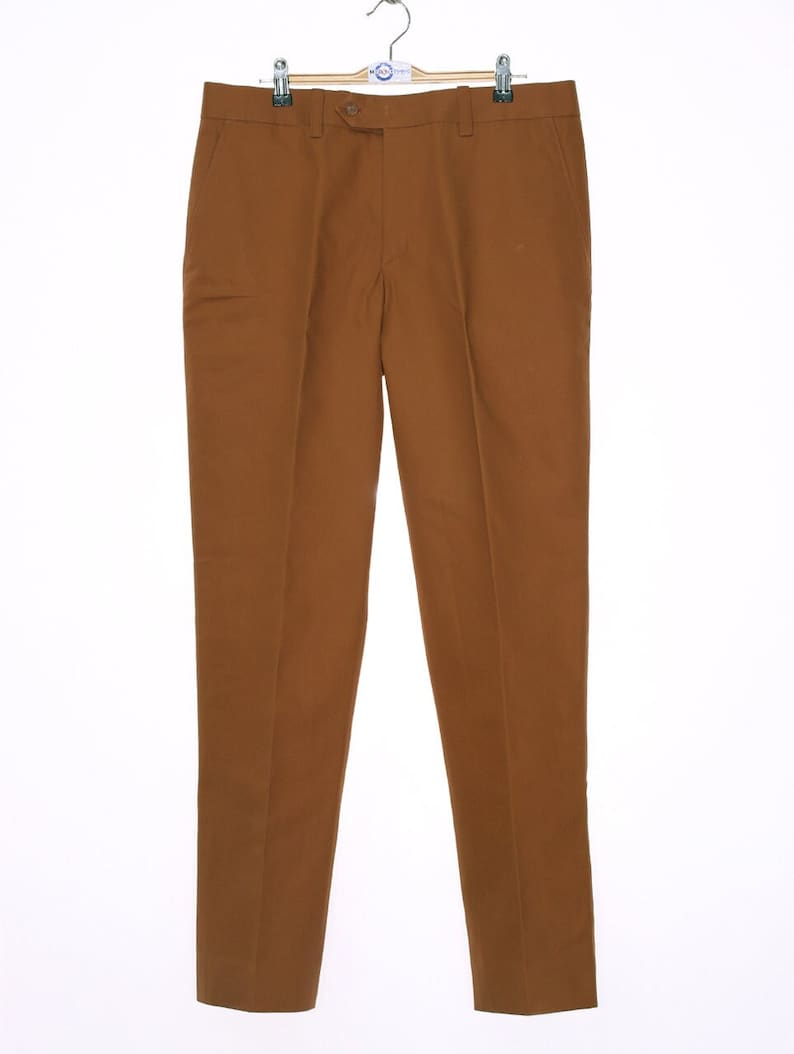 Sta Press Trousers 60s Style Mod Classic Burnt Orange Etsy