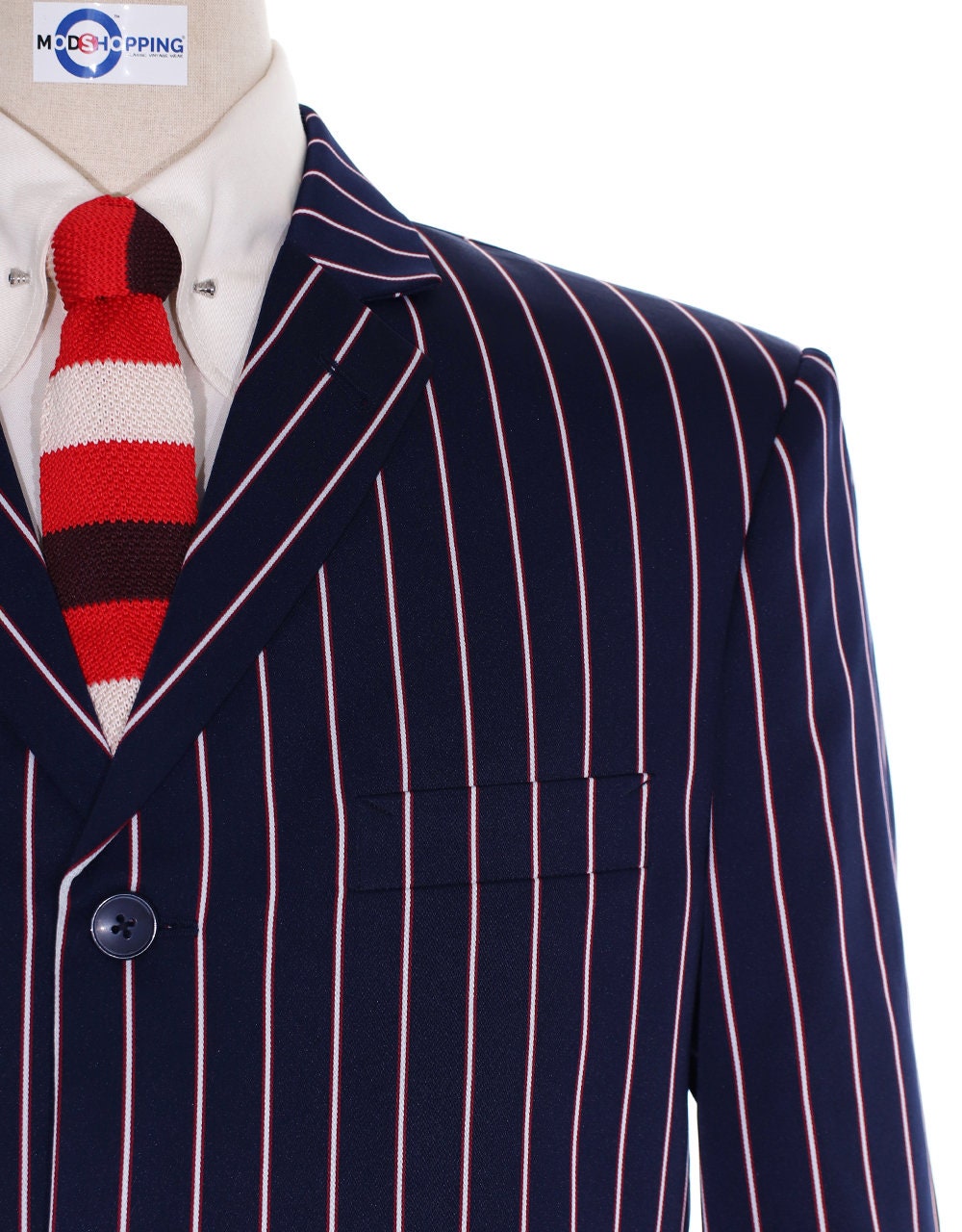 mod striped blazer