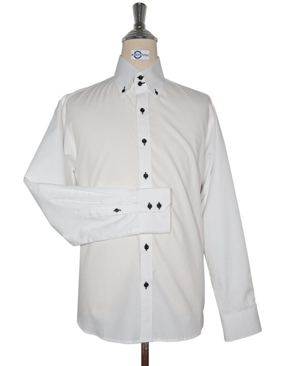 double button dress shirt Amazon.com: Cambkatl Men's Double-Breasted Dress Shirts, Shawl Collar V Neck Long Sleeve Solid Color Business Work Shirts : Clothing, Shoes & Jewelry
