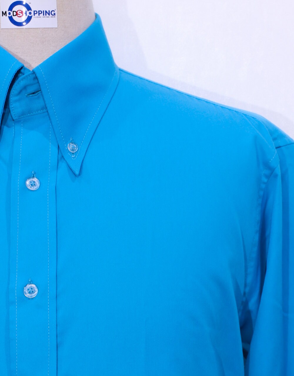 electric blue mens dress shirt Button Down colour: textured--plunge-front--dress Gothic Black and Red Color:Neon Pink not easy to deform