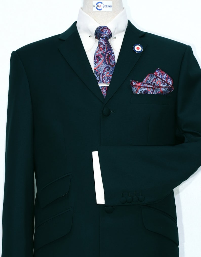 Green Mod Suits Vintage Phthalo Green Mohair Mod Suit - Etsy