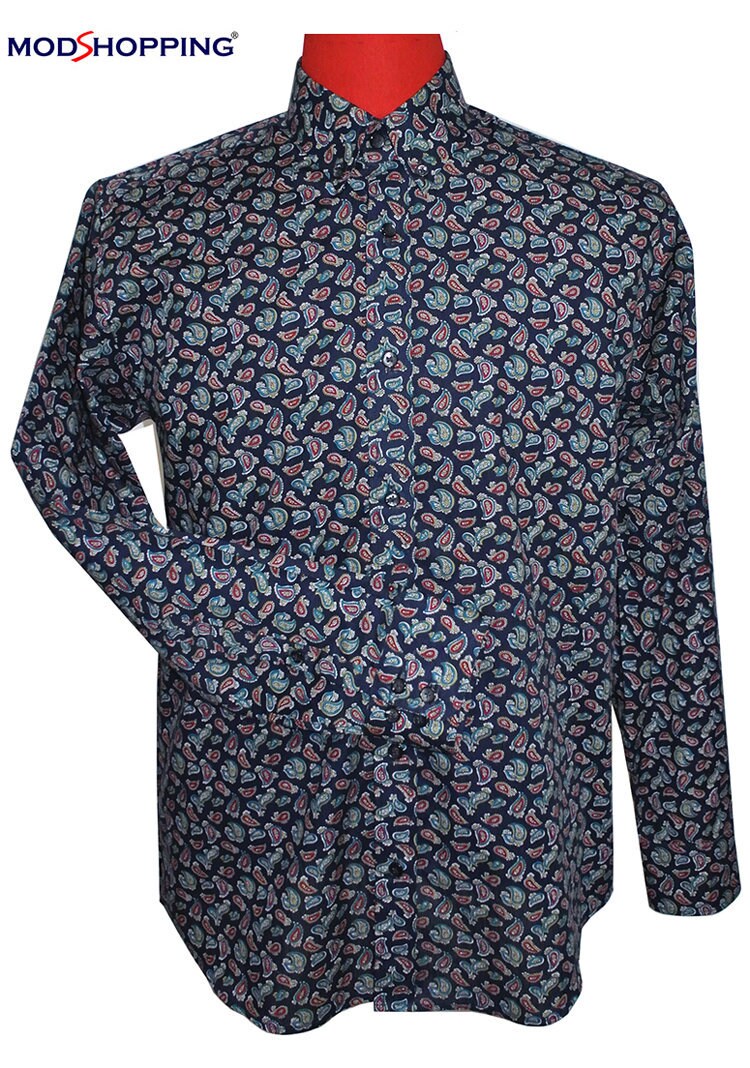 Image of Paisley Shirt| Paisley Blue Multi Color Shirt For Man