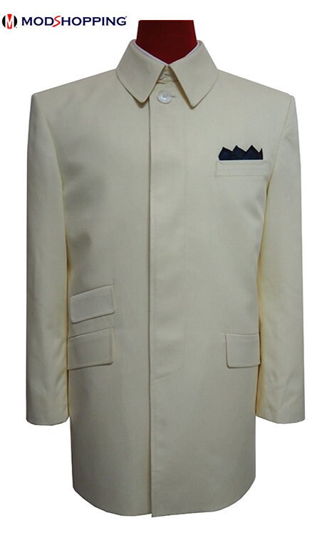 Image of Vintage Cream Cotton Over Coats 70S