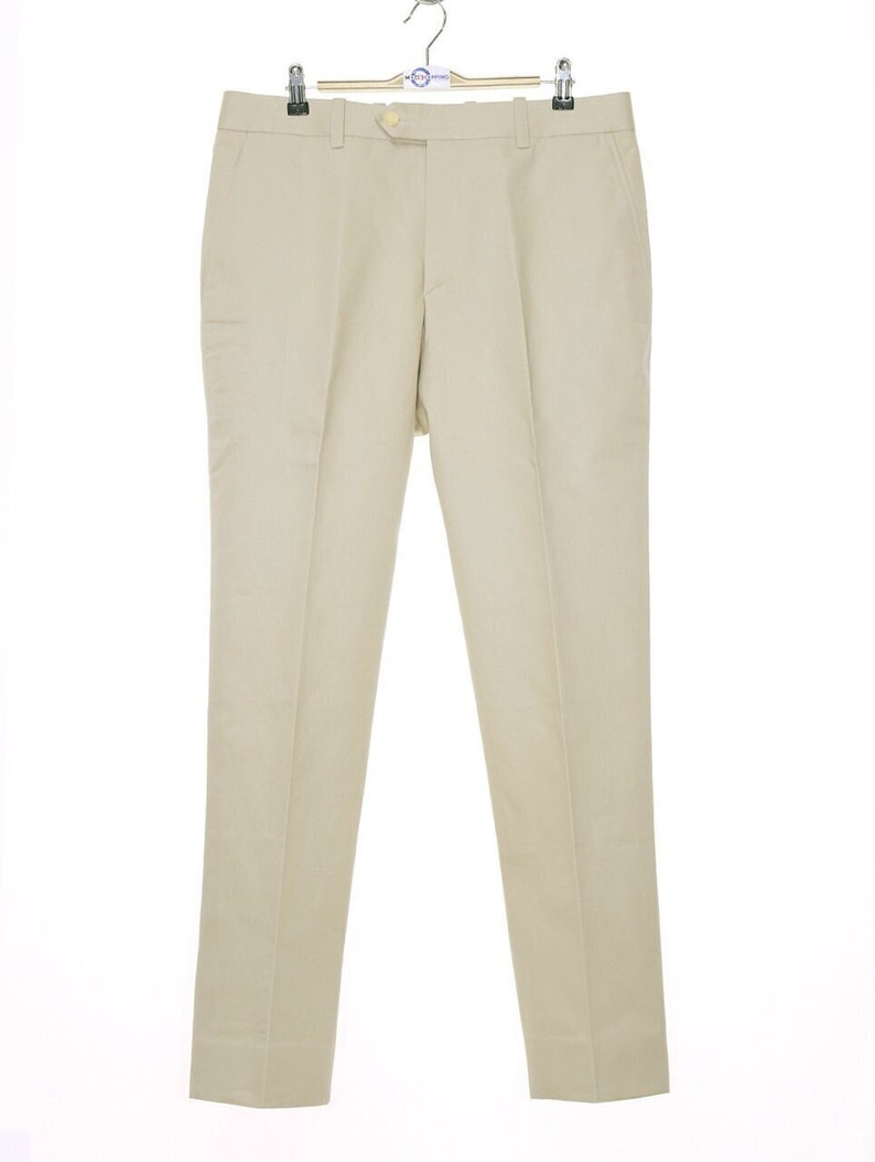 1960s Men’s Clothing & Fashion     Sta Press Trousers | 60s Style Mod Classic  Beige Mens Trouser  AT vintagedancer.com