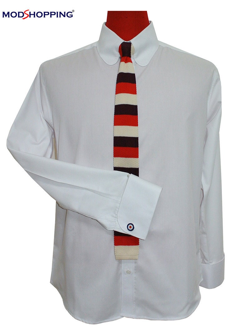Camicia con colletto con linguetta Penny Camicia con colletto con linguetta Penny bianca da uomo Etsy Italia