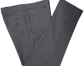 Mod Trouser | 60s Style Black And White Houndstooth Trouser
